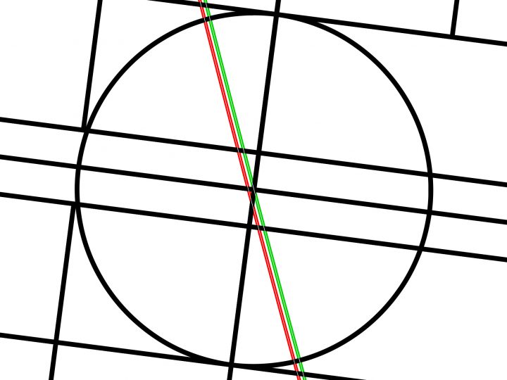 Protractor null point with vector circle and accurate arc.