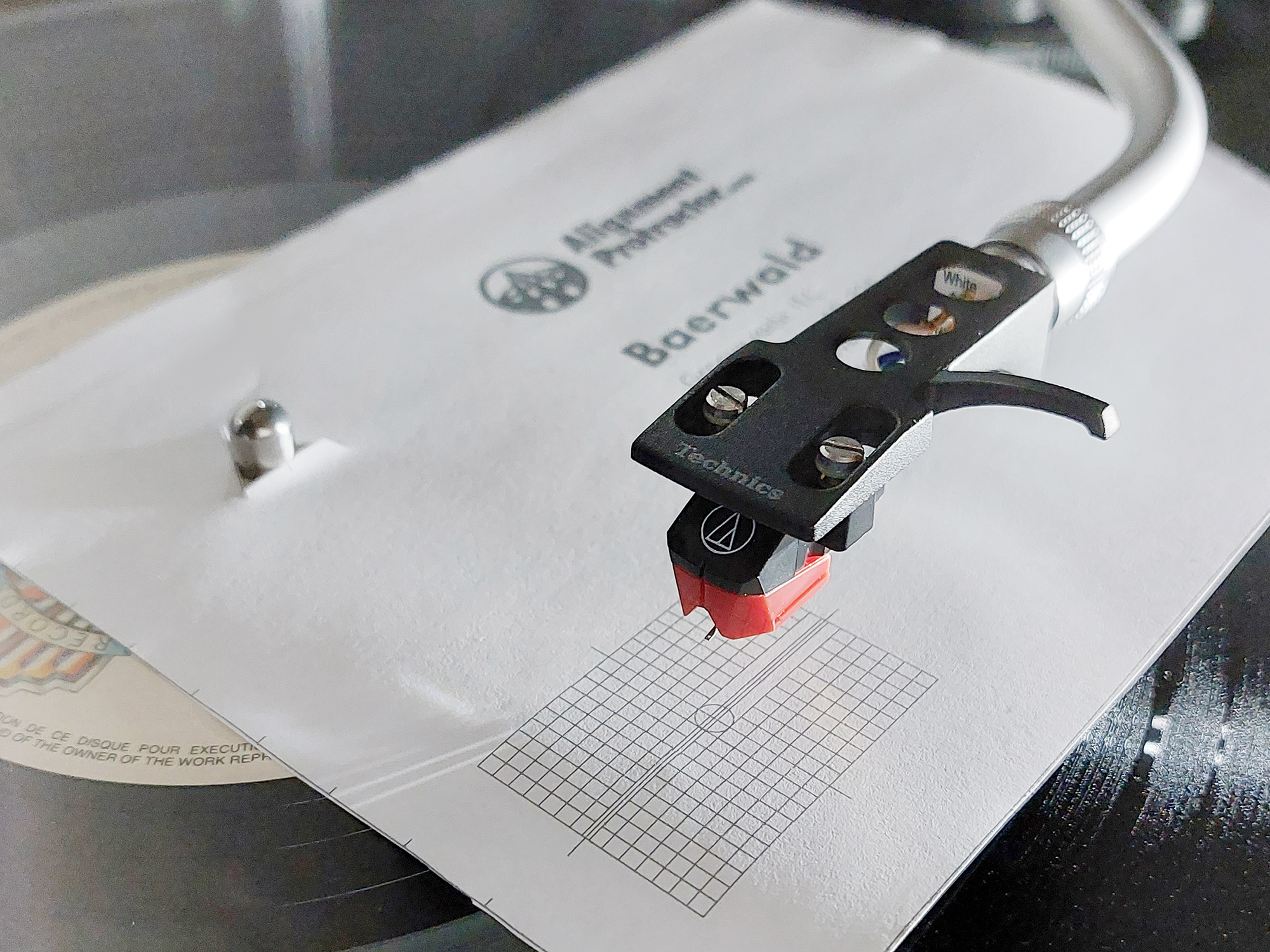 Sightline protractor on a turntable